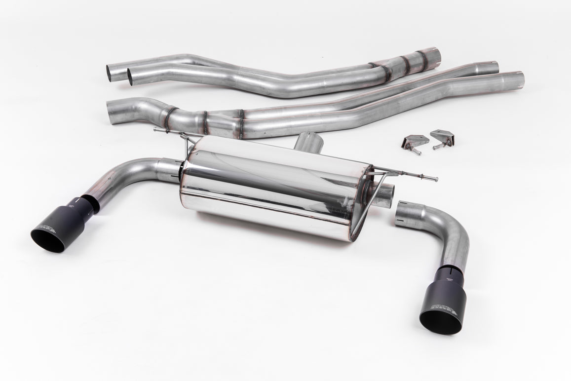 Milltek Resonated Cat Back Race Exhaust System for BMW M240i F22 LCI | Non OPF & Non xDrive Cerakote Black Tips