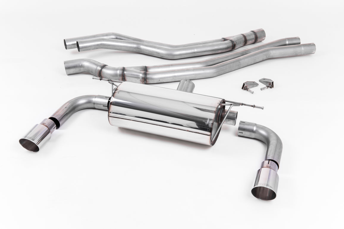 Milltek Resonated Cat Back Race Exhaust System for BMW M240i F22 LCI | Non OPF & Non xDrive Polished Tips