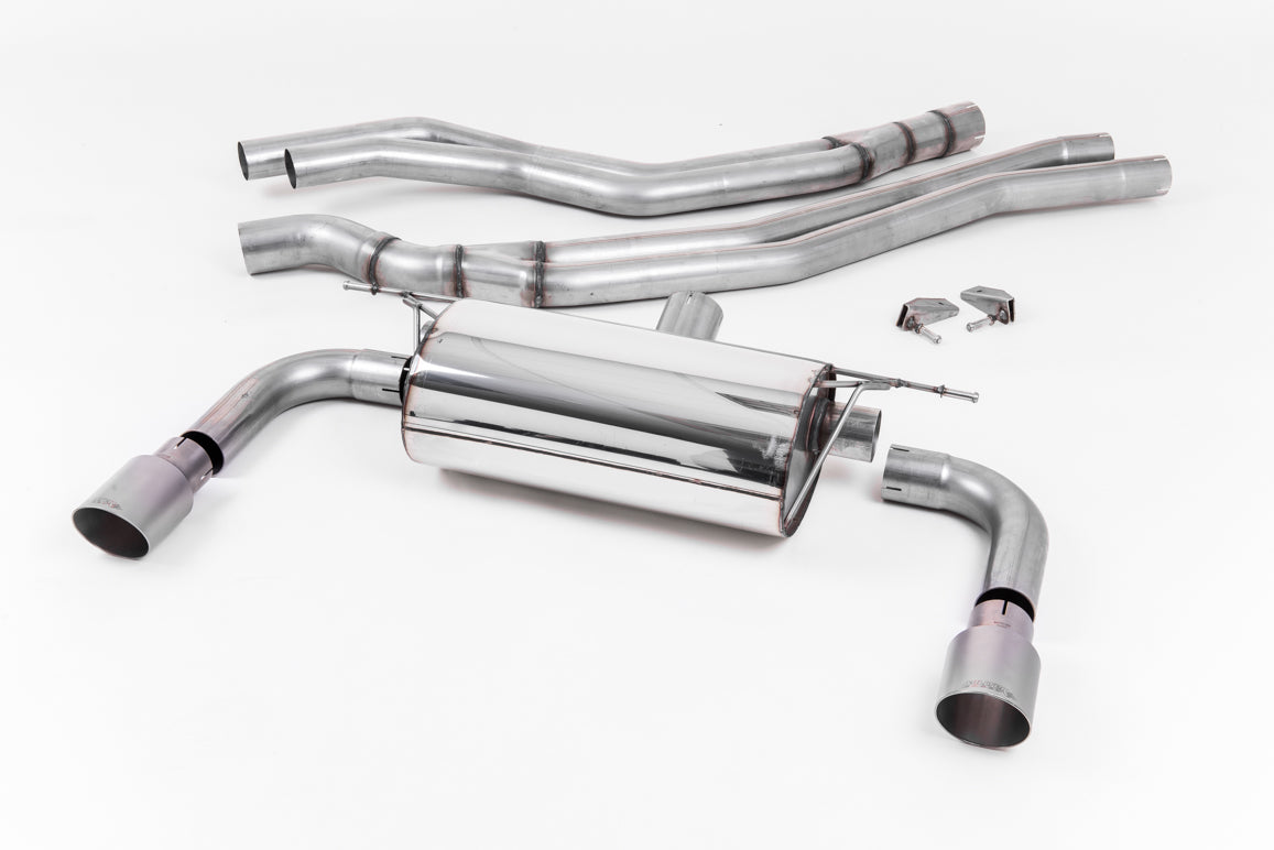Milltek Resonated Cat Back Race Exhaust System for BMW M240i F22 LCI | Non OPF & Non xDrive Titanium Tips