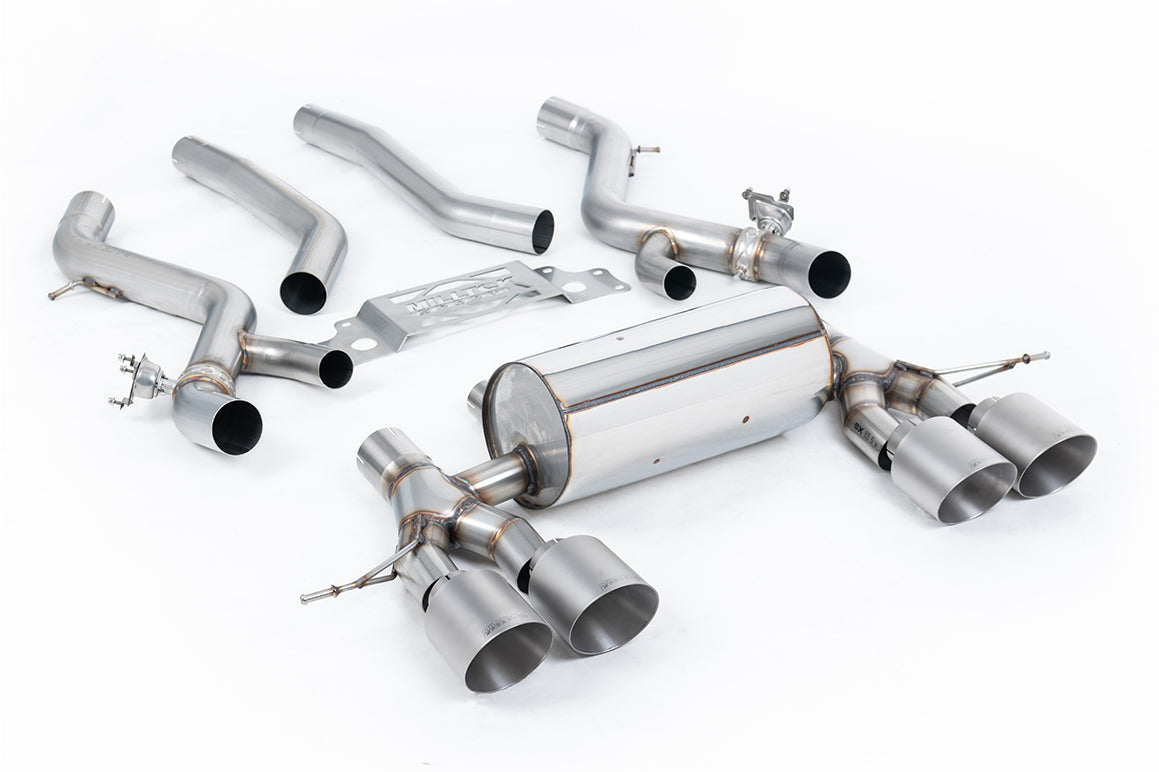 Milltek Resonated OPF Back Exhaust System for BMW M2 G87 | OPF/GPF Models Brushed Titanium Tips