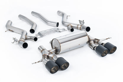 Milltek Resonated OPF Back Exhaust System for BMW M2 G87 | OPF/GPF Models Carbon Fibre Tips