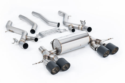 Milltek Resonated OPF Back Exhaust System for BMW M2 G87 | OPF/GPF Models Carbon Fibre Tips