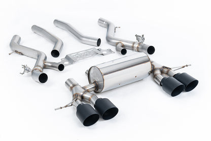 Milltek Resonated OPF Back Exhaust System for BMW M2 G87 | OPF/GPF Models Cerakote Black Tips