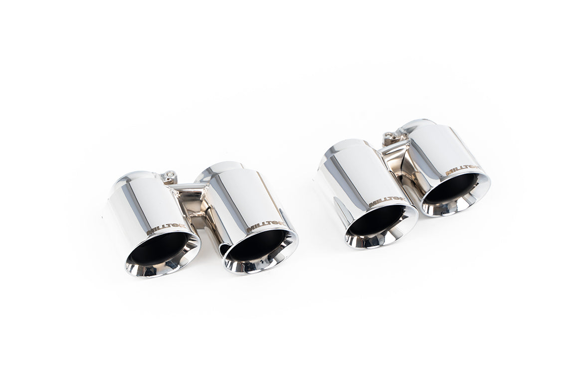 Milltek Twin Round Exhaust Tips for Porsche 911 (991.1) Carrera 2S & 4S (3.8L) Fits OE & MIlltek System Polished