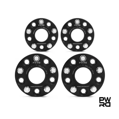 PWRD Precision Fit Wheel Spacers – Tesla Model 3 (2017–Current incl. Highland) Tesla Model Y (2020–Current incl. Juniper) 5x114.3 64.1mm 15mm 18mm 20mm 25mm 30mm