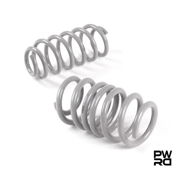 PWRD Progressive Rate Lowering Springs – Tesla Model 3 (2017–Current incl. Highland) PWRD Progressive Rate Lowering Springs – Tesla Model Y (2020–Current incl. Juniper) 