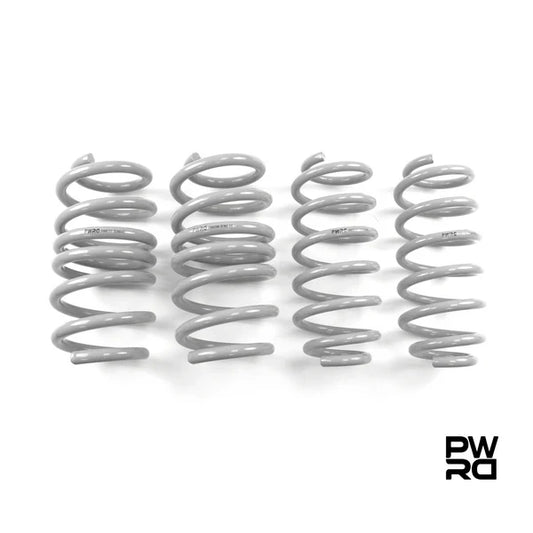 PWRD Progressive Rate Lowering Springs – Tesla Model 3 (2017–Current incl. Highland) PWRD Progressive Rate Lowering Springs – Tesla Model Y (2020–Current incl. Juniper) 