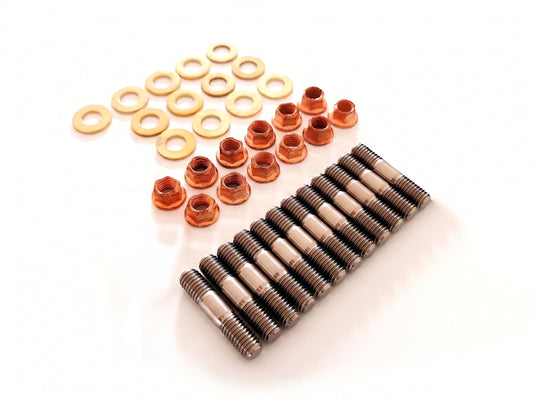 Porsche 911 996 997 993 986 987 718 991 Exhaust Manifold Stud Kit Titanium Copper Brass Broken Snapped Bolt Replacement 