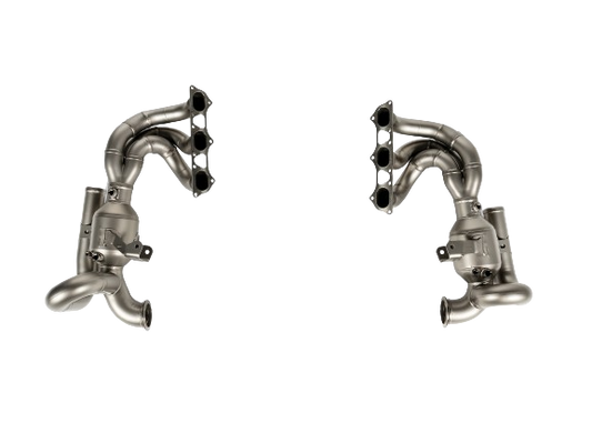 Image of an Akrapovič Titanium evolution header set