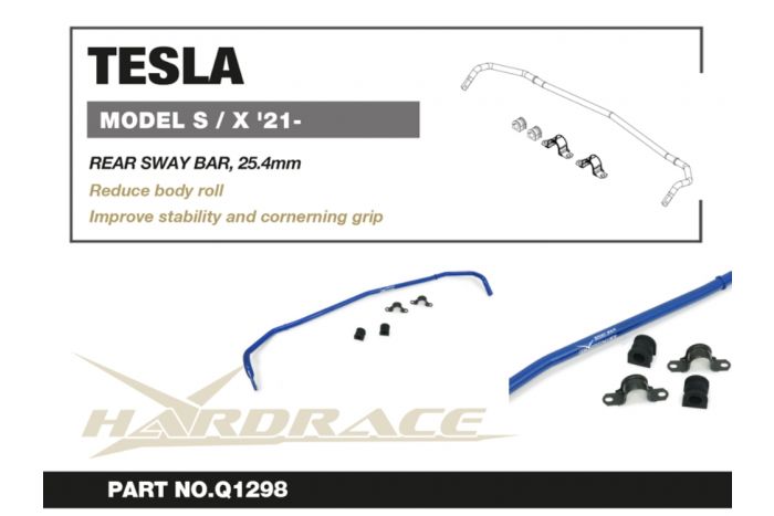 Hardrace Rear Anti Roll Bar 25.4mm - Tesla Model S | X (2021 Onwards)