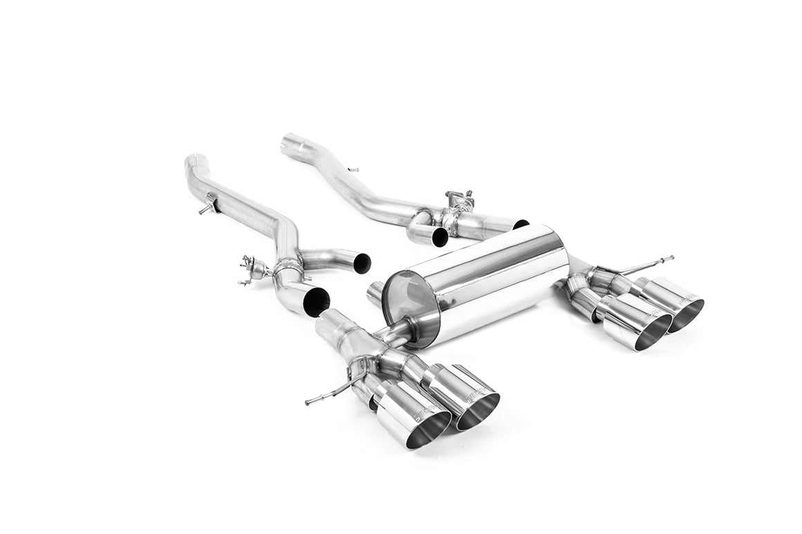 Milltek Sport BMW G8X M3 M4 Axle Back System GT-115 Polished Trims ECE Approved SSXBM1169