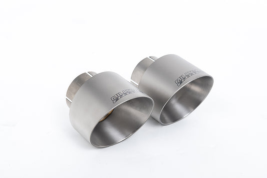 Milltek Sport Porsche 992 GT3 Rear Silencers Brushed Titanium fitted view