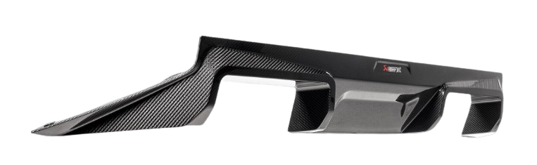 High gloss carbon fibre rear diffuser by Akrapovic for BMW M2