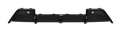 A top-down view of an Akrapovič carbon fibre rear diffuser with a matte finish, showing its complex geometry and aerodynamic design