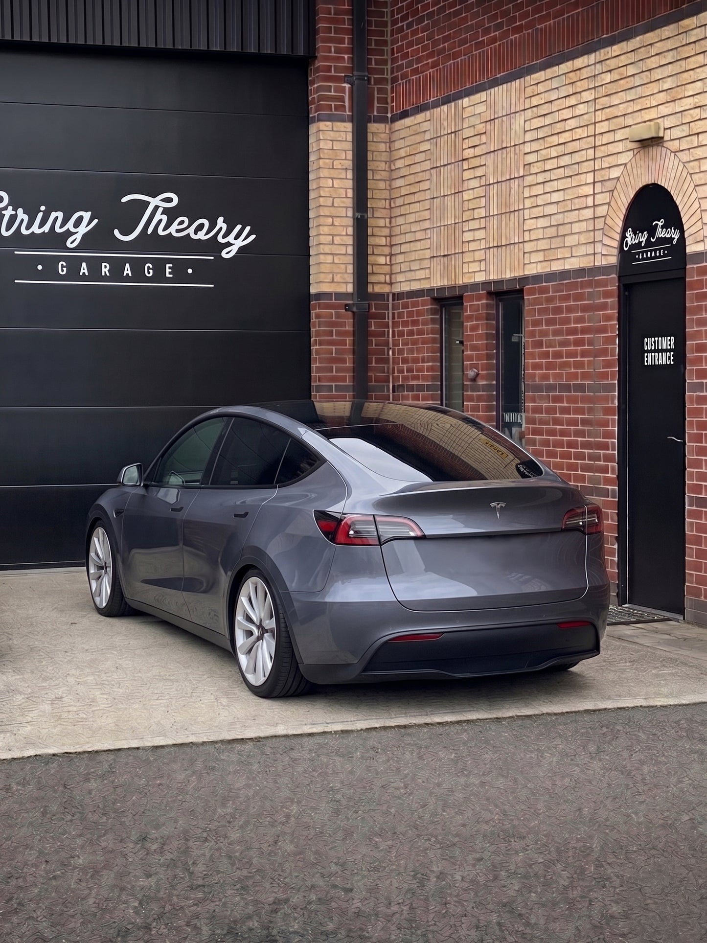 Tesla Model Y Lowered on PWRD lowering springs and hubcentric wheel spacers 15mm 18mm 20mm slammed lowered static 