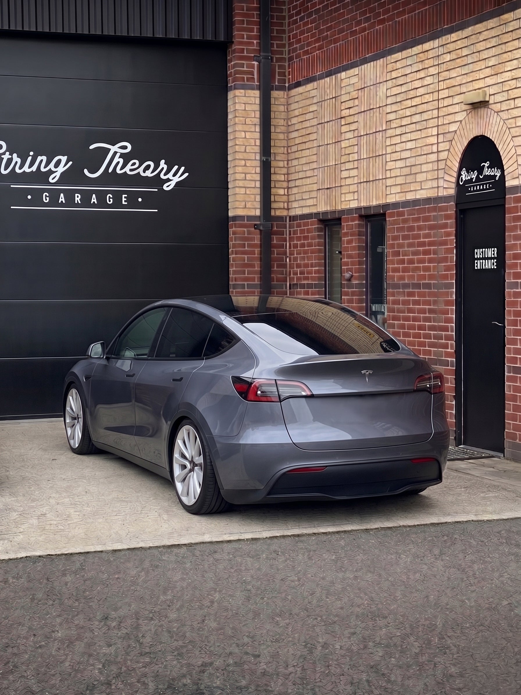 Tesla Model Y Lowered on PWRD lowering springs and hubcentric wheel spacers 15mm 18mm 20mm slammed lowered static 