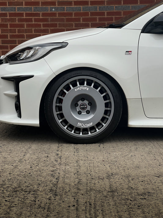 Toyota GR Yaris EvoCorze RallyZero Rally Zero Wheels Alloys Anthracite Silver Evo Corse 18 inch 8j 8.5j 9j 114.3 