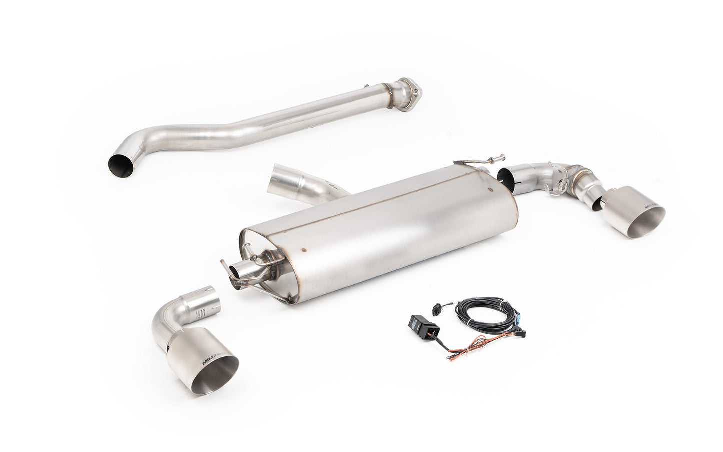 Milltek Sport Toyota GR Yaris Gen 2 Valved Straight Pipe System Brushed Titanium Tips ECE Approved SSXTY245