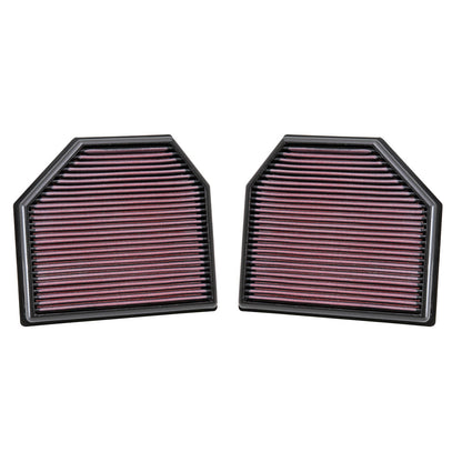 K&N 33-2488 High-Flow Air Filter (Pair) — BMW M2 (F87), M3 (F80), M4 (F82/F83)