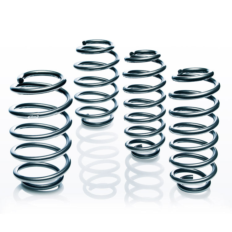 Front view of a set of 4 upright Eibach coil springs