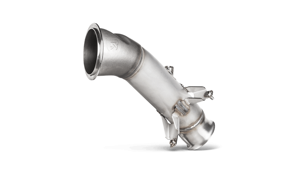 A Titanium exhaust down pipe for a BMW M2 F87